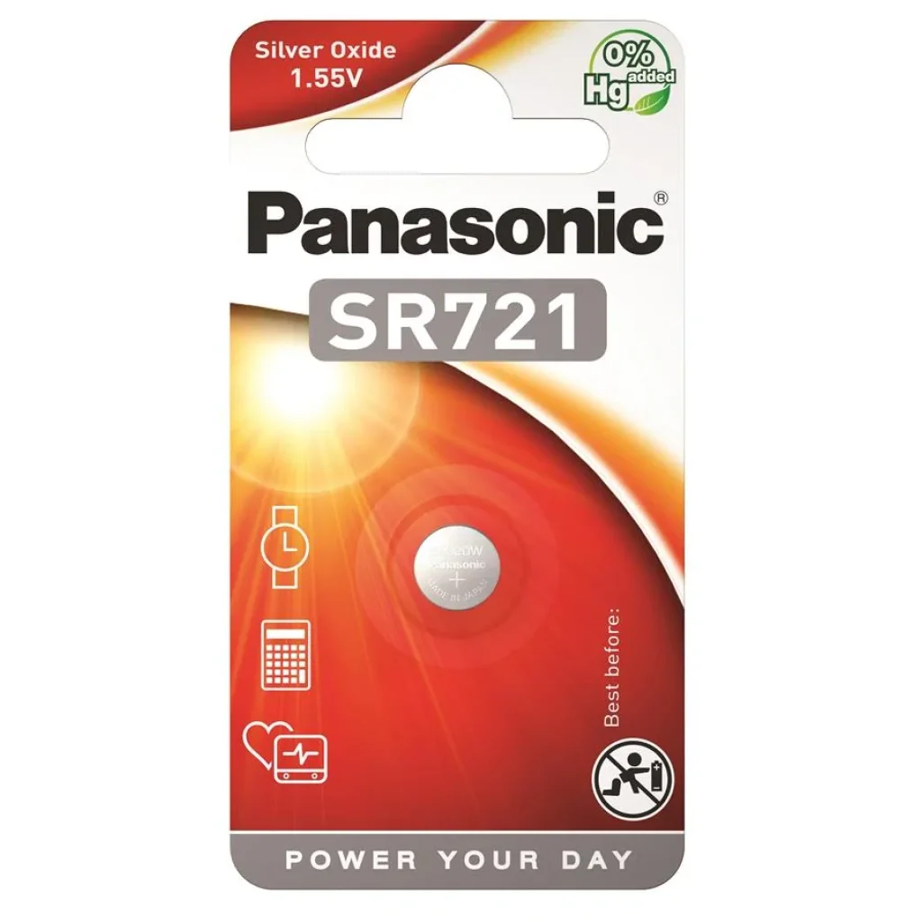 Батарейка Panasonic срібно-цинкова SR721(361, V361, D361) блістер, 1 шт., SR-721EL/1B UA